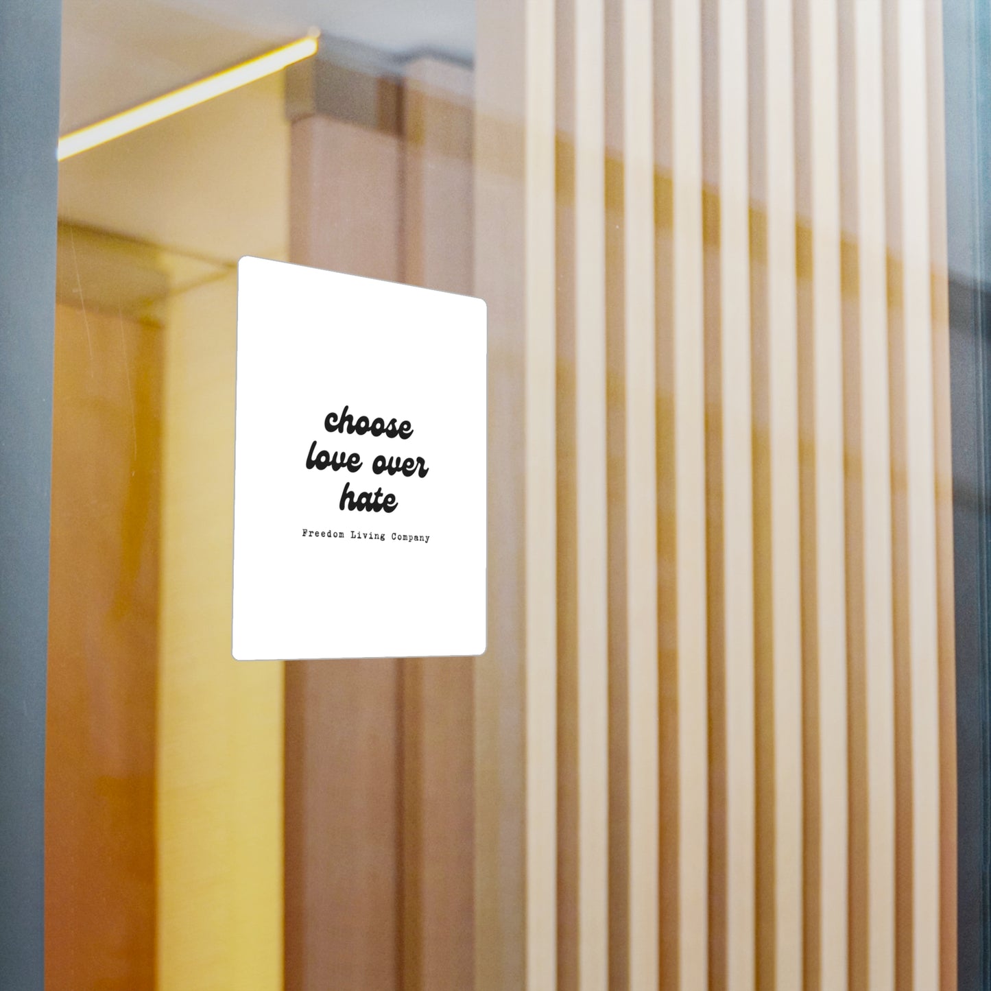 "choose love over hate" sticker 1