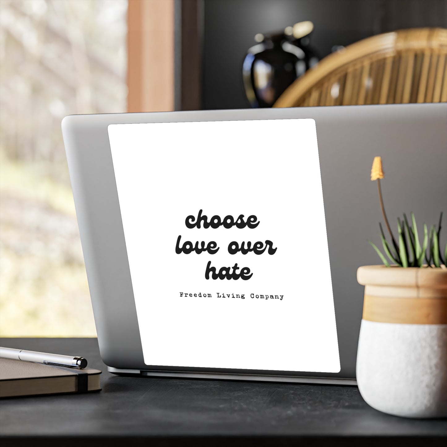 "choose love over hate" sticker 1