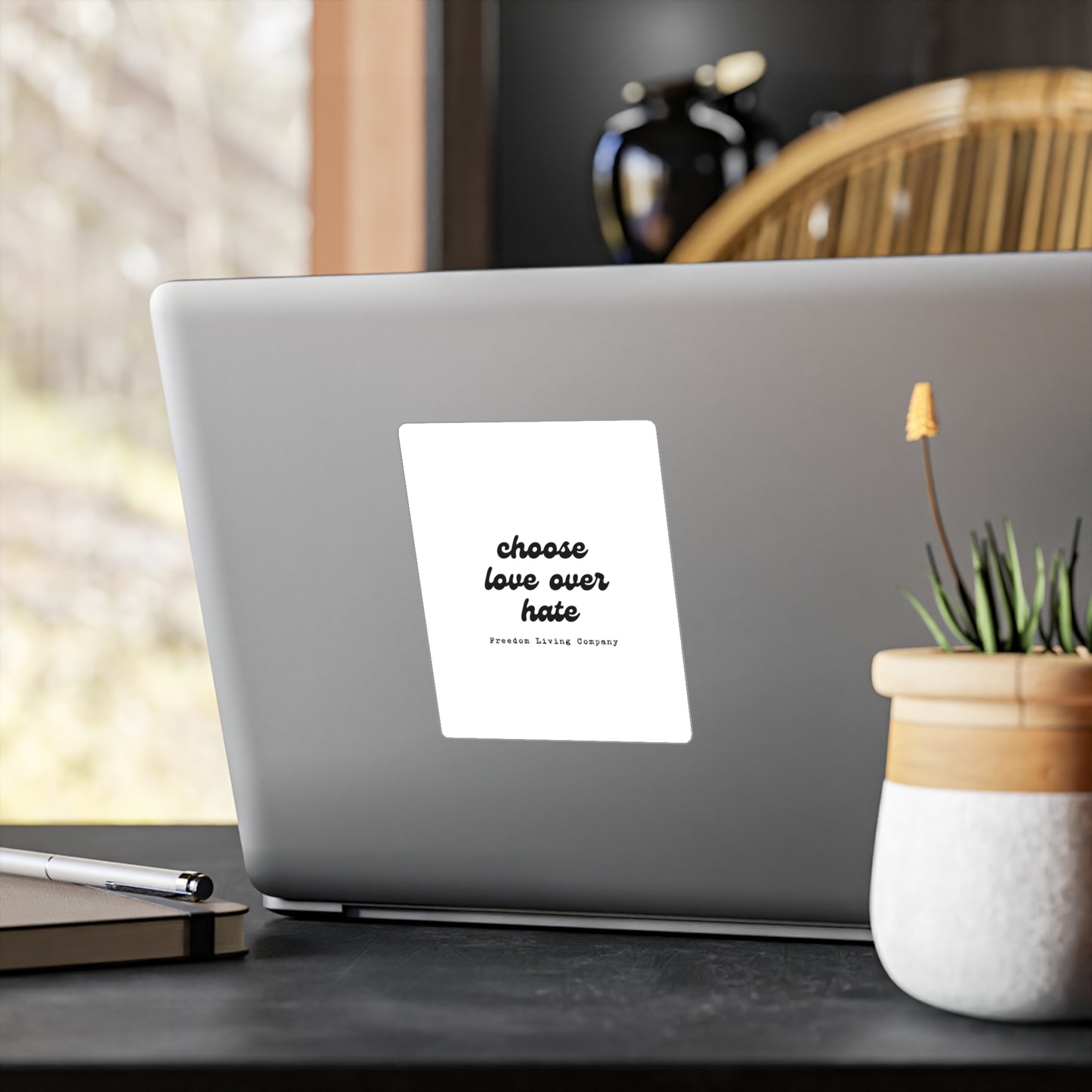 "choose love over hate" sticker 1