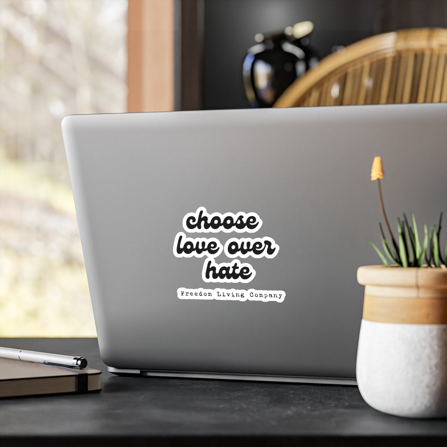 "choose love over hate" sticker 2