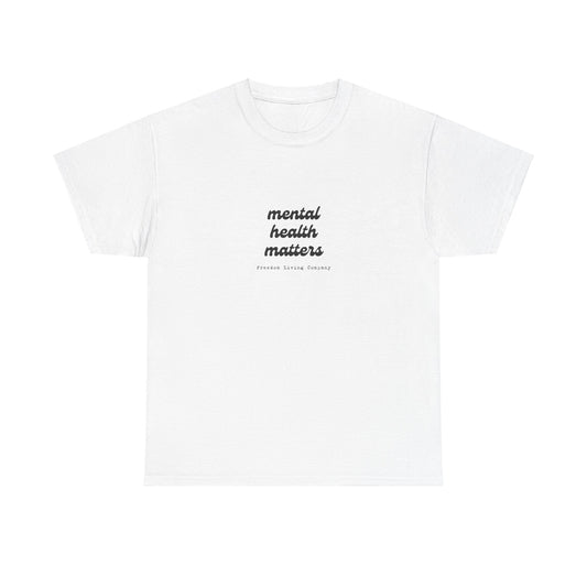 unisex "mental health matters" cotton tee